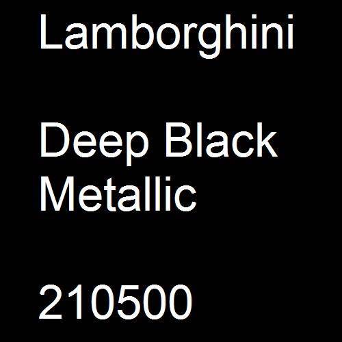 Lamborghini, Deep Black Metallic, 210500.